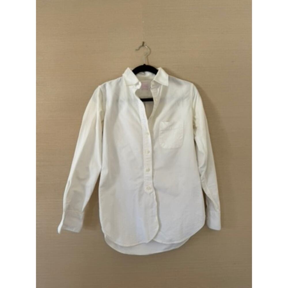 Ann Mashburn White Cotton Oxford Button-Down – Size S